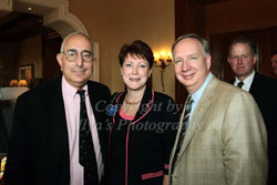 (From left) Ben Stein meets with Burgdorff ERA President Patricia Hoferkamp and others at the Luxury Real Estate Spring Retreat. Copyright of Ilya's Photography.